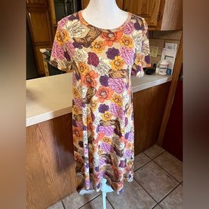 LuLaRoe Carly with Cowboy Boots in Floral Print